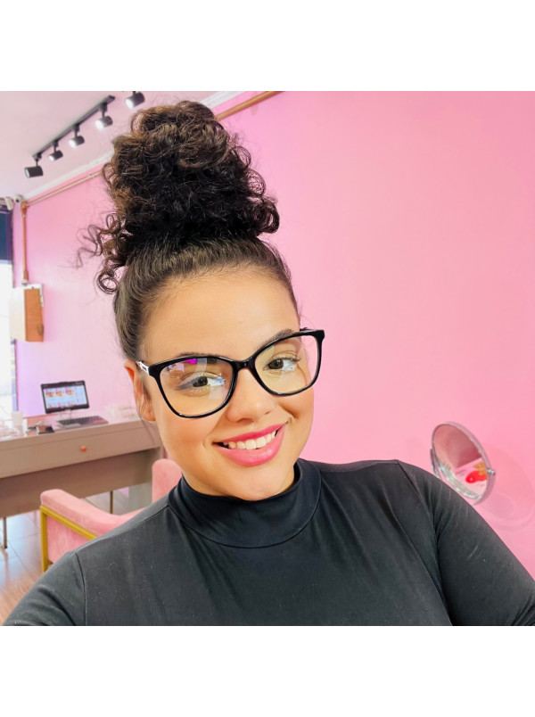 Armação de Óculos Quadrada  PC8470 Preto